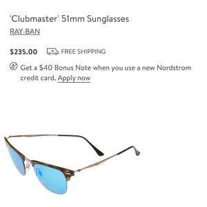Ray-Ban ‘Clubmaster” 51mm sunglasses